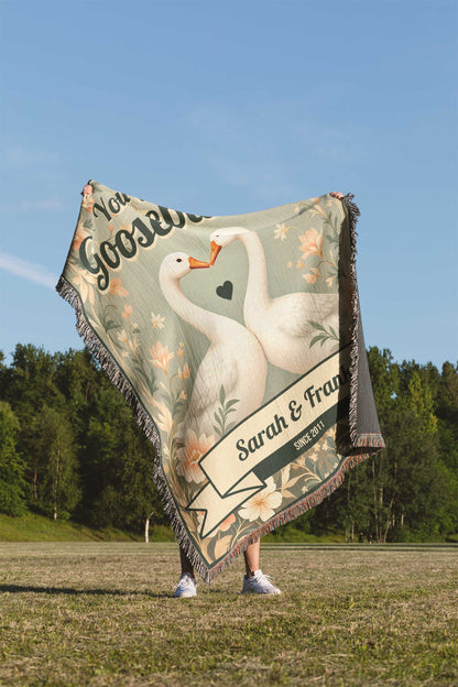 COUPLE BLANKET: You Give Me Goosebumbs - Green