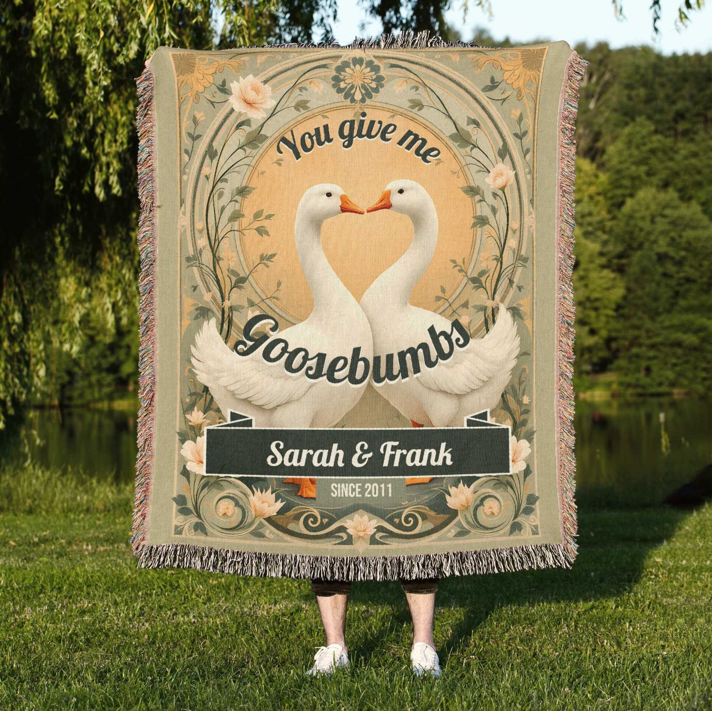 COUPLE BLANKET: You Give Me Goosebumbs - Orange