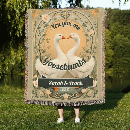 COUPLE BLANKET: You Give Me Goosebumbs - Orange