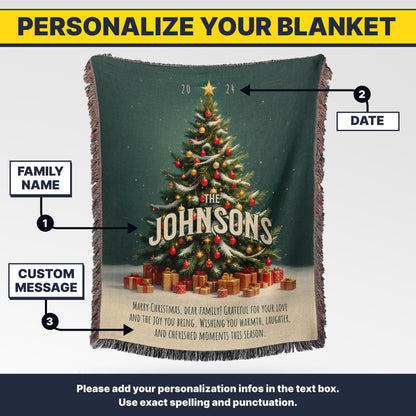 FAMILY CHRISTMAS BLANKET - Colorful