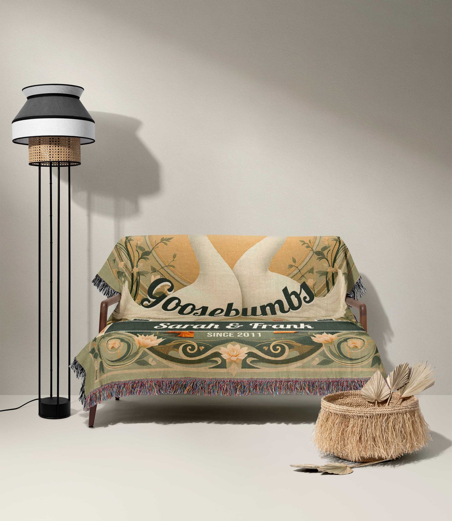 COUPLE BLANKET: You Give Me Goosebumbs - Orange