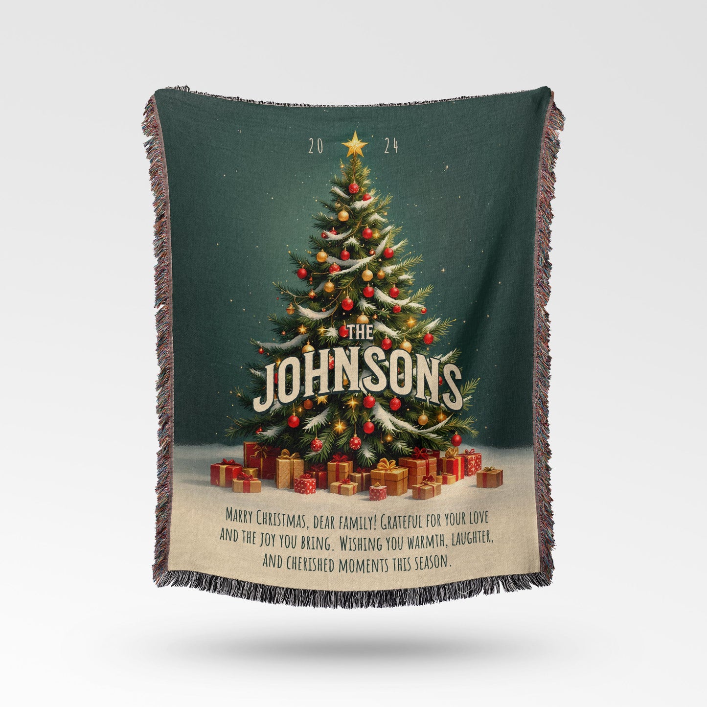FAMILY CHRISTMAS BLANKET - Colorful
