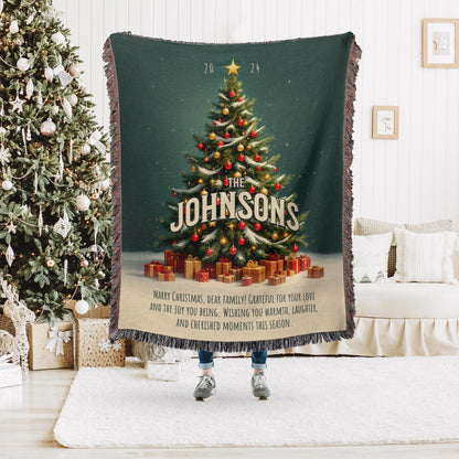 FAMILY CHRISTMAS BLANKET - Colorful