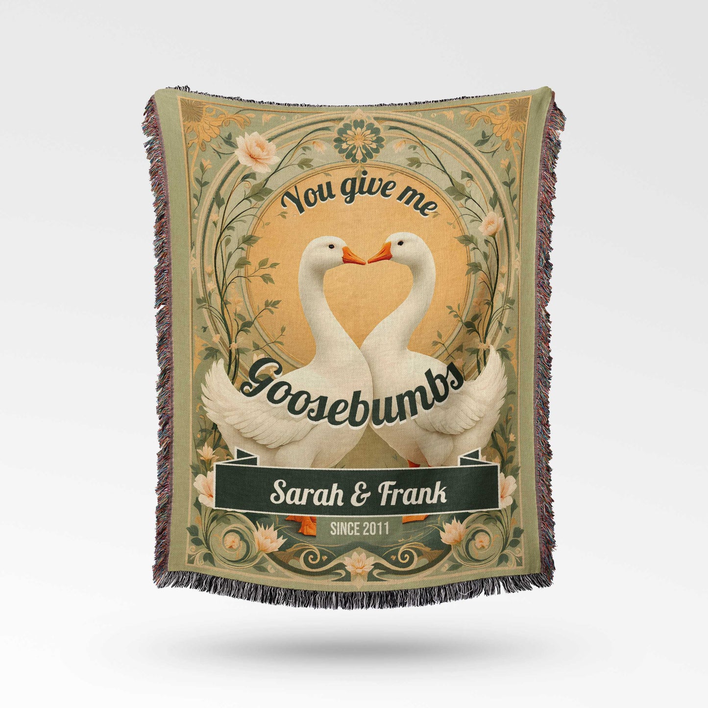 COUPLE BLANKET: You Give Me Goosebumbs - Orange