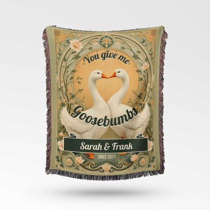 COUPLE BLANKET: You Give Me Goosebumbs - Orange